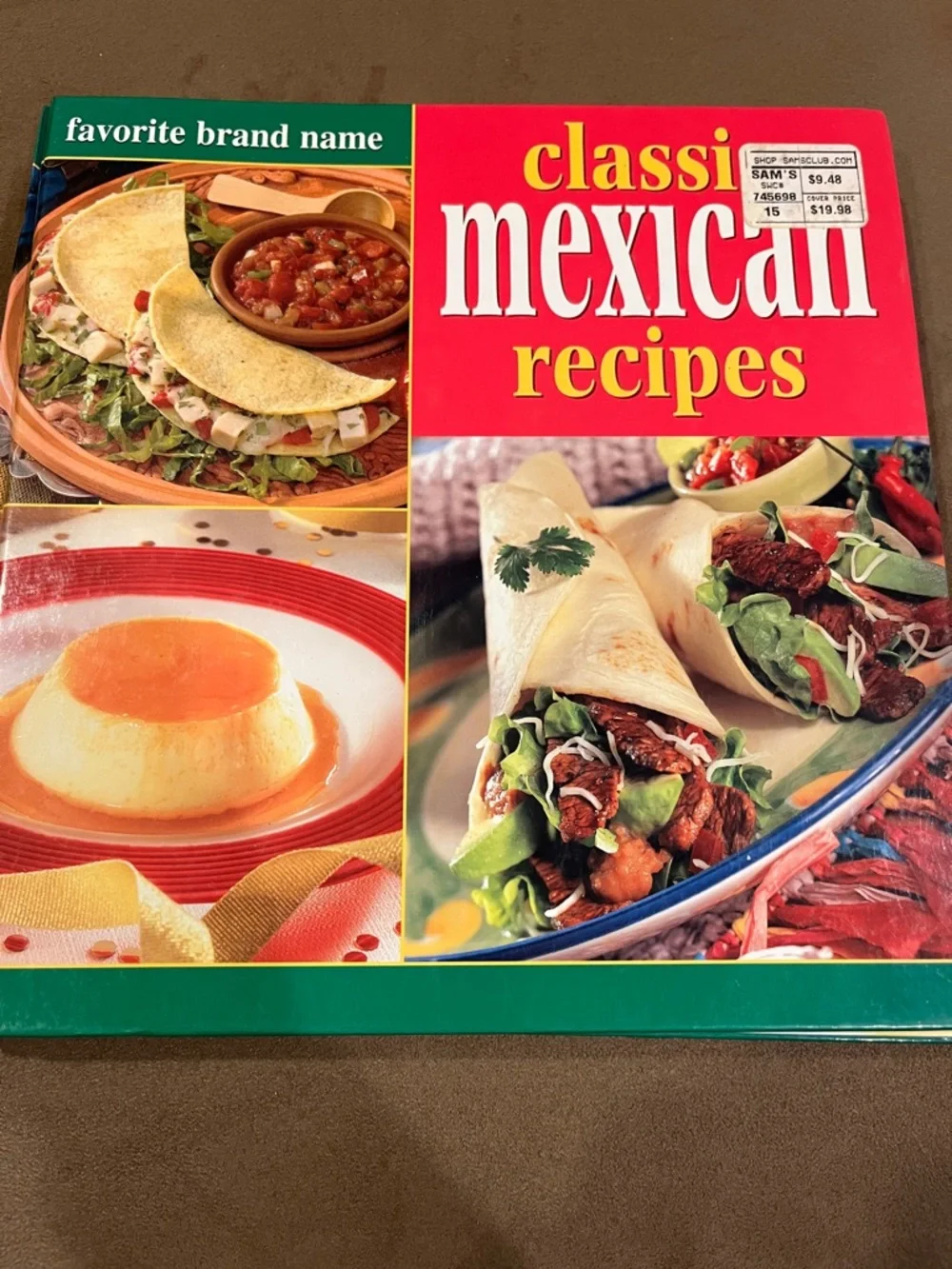 Favorite Brand Name Classic Mexican Recipes Cookbook - Red hard Cover